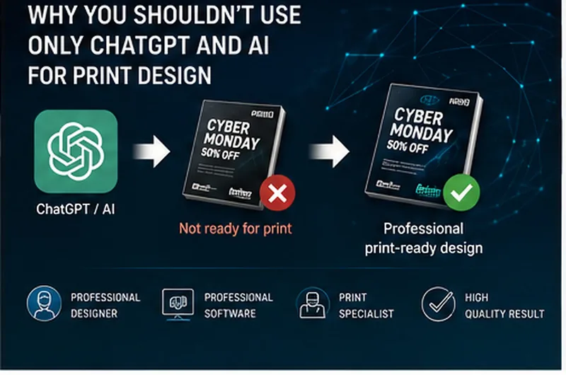 Why You Shouldn’t Use Only ChatGPT and AI for Print Design